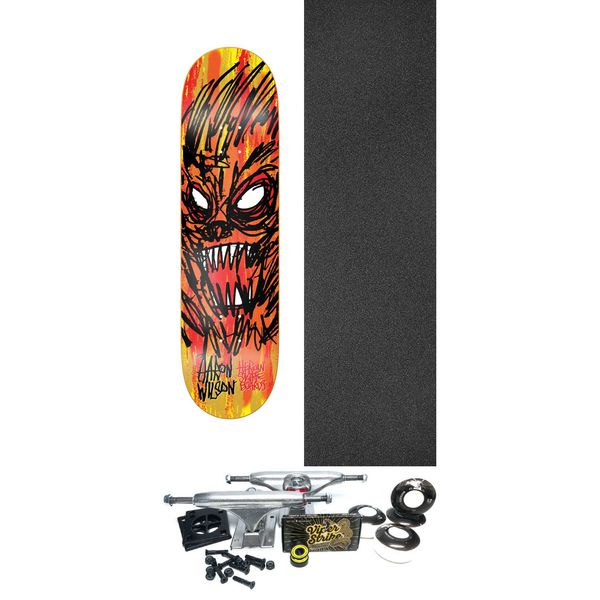 Heroin Skateboards Aaron Wilson Savages Skateboard Deck - 8.5" x 32" - Complete Skateboard Bundle